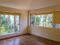 One of the bedrooms overlooking the valley